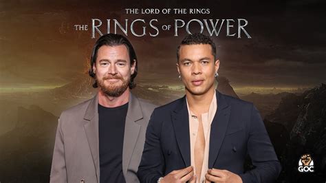 The Rings of Power's Ismael Cruz Córdova & Benjamin Walker .